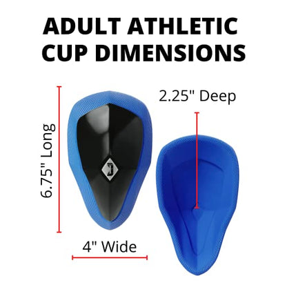 Diamond MMA Athletic Cup w/ Soft Rim, Shock Absorbent Groin Protector for High Impact Sports, Combat Sports, Baseball, Lacrosse, Football, Hockey, MMA, BJJ, Boxing, Muay Thai | Adult & Youth - size: Adult