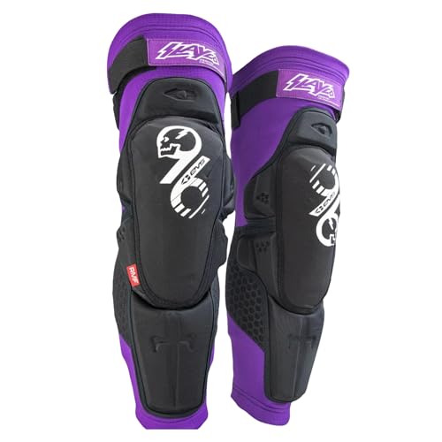 EVS SLAYCO96 AXELL Hodges, Moto Knee/Shin Guard, Reactive Memory Foam | CE Level 3 knee protection with RMF impact foam, breathable Hexprene compression fit, floating sleeve, bio-foam shin coverage - color: Purple, size: Large-X-Large