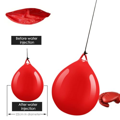 Water Punching Bag - Hanging Boxing Bag, Aqua Water-Injected Workouts with Secure Sling, Heavy Duty Training Gear | Versatile Fitness Equipment