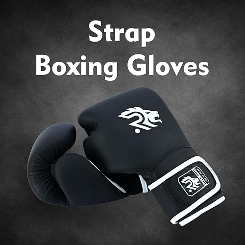 Smash Series Boxing Gloves for Men and Women Leather Training Sparring Gloves 10 oz 12 oz 14 oz 16 oz Kickboxing MMA Muay Thai Heavy Bag - color: Black, size: 16 oz