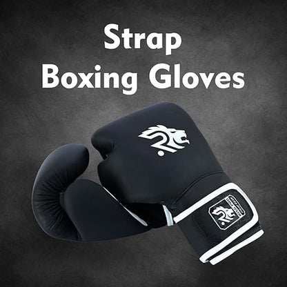 Smash Series Boxing Gloves for Men and Women Leather Training Sparring Gloves 10 oz 12 oz 14 oz 16 oz Kickboxing MMA Muay Thai Heavy Bag - color: Black, size: 16 oz