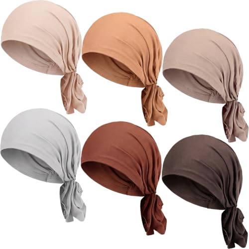 Syhood Slip on Pre Tied Head Scarves for Women - color: Natural Tones