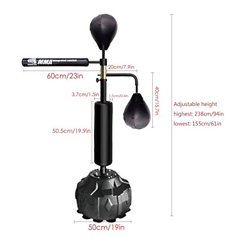 InnoLife MMA Boxing Speed Trainer Punching Spinning Bar with Dual Punch Head