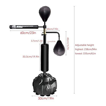 InnoLife MMA Boxing Speed Trainer Punching Spinning Bar with Dual Punch Head