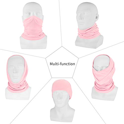 Polar Fleece Neck Warmer - Windproof Winter Neck Gaiter Cold Weather Face Mask For Men Women - 1 Pack - color: 1 Pack Pink