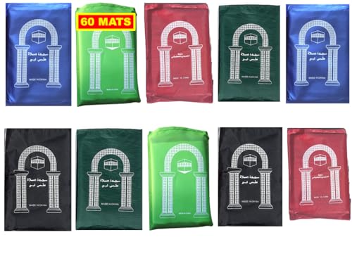 [60] Mini Travel Prayer Mat Portable Foldable Waterproof Muslim Namaz Salah Rug Pocket Musallah Bulk Set Islamic Gifts Ramadan Eid Hajj Umrah Essentials