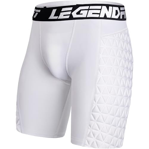Youth Boys Baseball Sliding Shorts Cup Pocket Protective Athletic Compression Underwear Football Lacrosse - color: Padding White, size: Medium