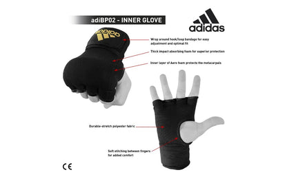 adidas Home Gym Bundle - Home use Heavy Bag (Black White, Black Gold, Black Red / 3ft, 4ft, 5ft) + Hybrid 80 Boxing Gloves (Black White, Black Red, Black Gold / 8oz, 12oz, 16oz) + Protective Inner gloves (Black Gold / Medium) – for Boxing, Training, Fitne