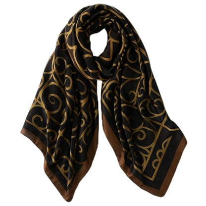 LONDON Women’s Satin Silky Scarf Gift Box Large Lightweight Silky Smooth Shawl Wrap for Hair, Head, Neck or Hijab - color: Celtic - Box