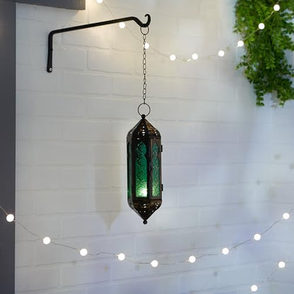 Zings & Thingz 57070457 Blue Hanging Lantern, Black