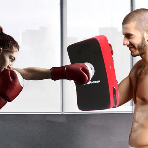 Curved Strike Pad - Professional Boxing Arm Pad, Secure Training Pads, Multi Function Martial Arts Target | Karate Kickboxing MMA Fitness for Karate Kickboxing MMA Fitness - color: red