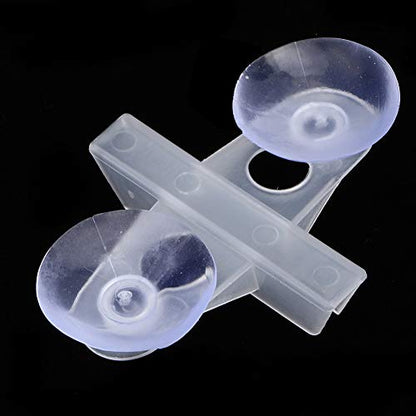Aquarium Suction Cup Divider Clip, 40Pcs PVC Partition Support, White Fish Tank Separating Board Holder (White) - color: White