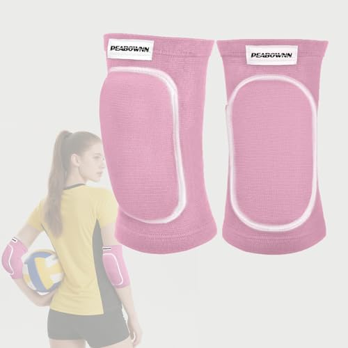 Volleyball Elbow Pads Youth 2XS-XL - Kids Teens Elbow Protector with Thicken Sponge Breathable Padding - color: Pink, size: X-Large