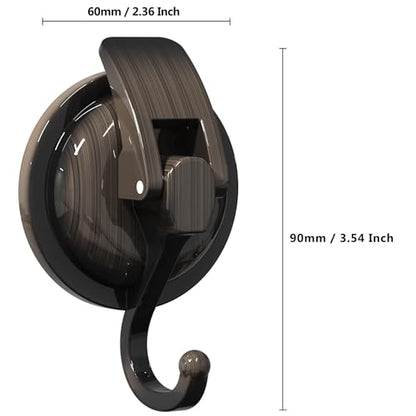 Heavy Duty Vacuum Suction Cup Hooks, Red Bronze Plated Polished Super Suction for Kitchen Bathroom, 2 Pack - color: Red Bronze