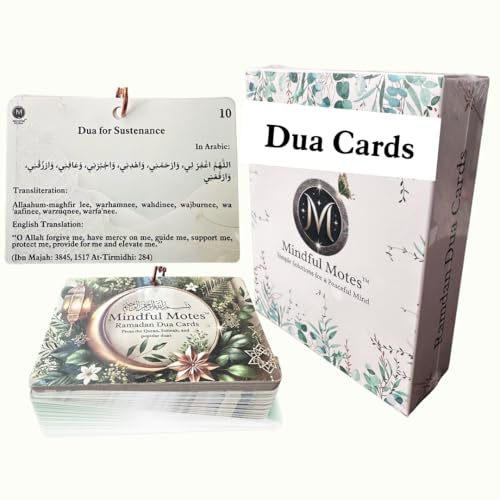 Authentic Islamic Dua Cards, Portable with Storage Box & Lanyard & Gift Box, Muslim Gifts for Men & Women, Islamic Ramadan & Eid Gifts, Quran Gift – Kids Ramadan Gifts