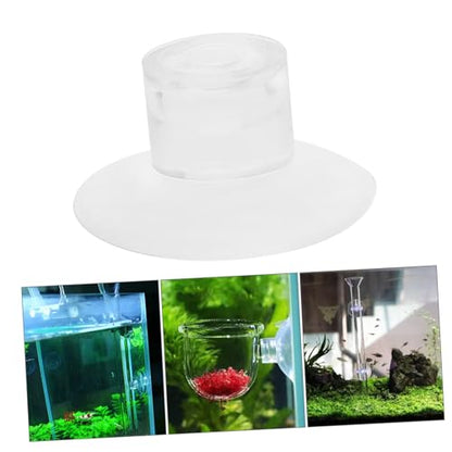 KESYOO 50pcs Aquarium Feeder Cups Transparent Fish Bowl Holders for Easy Installation for Fish Feeders and Accessories Design for Tank Use - size: 3.00X3.00X1.50CM