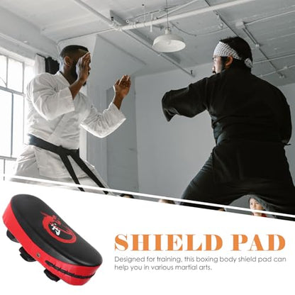 Didiseaon Kickboxing Kick Shield Curved Thickened Leg Pad Red 1pcs Boxing Kicking Strike Shield Martial Arts Sparring Gear for Taekwondo Training
