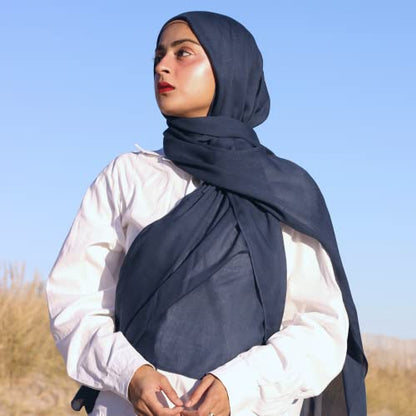 Modal Hijab for Women | Headscarf - color: Tidal Modal - Plain Hijab