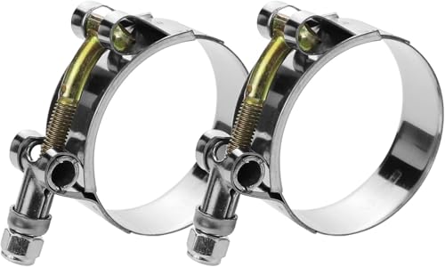 2 Pack 3.25" T-Bolt Hose Clamps, 304 Stainless Steel Turbo Intake Clamp, Working Range 3.50"-3.82"(89-97mm) for 3.25" I.D. Hose with 5mm Wall Thickness.(Measure your hose O.D. before buying) - size: 3.25" hose clamp 89mm-97mm (3.50"-3.82")