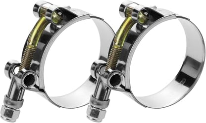 2 Pack 3.25" T-Bolt Hose Clamps, 304 Stainless Steel Turbo Intake Clamp, Working Range 3.50"-3.82"(89-97mm) for 3.25" I.D. Hose with 5mm Wall Thickness.(Measure your hose O.D. before buying) - size: 3.25" hose clamp 89mm-97mm (3.50"-3.82")