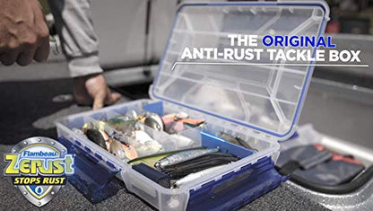 Flambeau Outdoors 4510 Clear Fishing Organizer - Super Half Satchel Soft Fishing Lure Storagees,Bait Organizer,Tuff Tainer with Zerust Anti-Rust Dividers,(Pack of 4) - size: 15x8x6.25-Inch (Pack of 4)