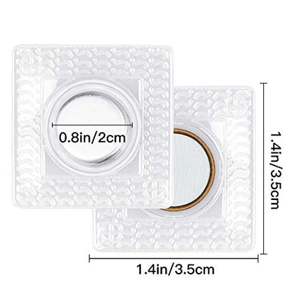 20쌍 3.8cm(1.5인치) 보이지 않는 숨겨진 바느질 자석 스냅 PVC 숨겨진 지갑 클로저 패스너 스냅 핸드백 의류 걸쇠 DIY 공예 바느질 도구 - size: B-invisible magnetic snap 20MM