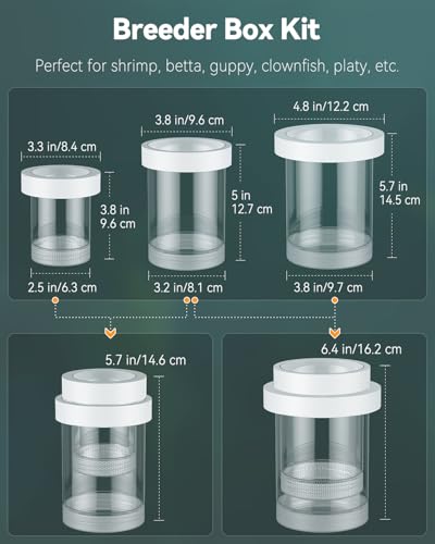 Pawfly Breeder Box for Fish Tank, Aquarium Fish Breeding Box, Floating Guppy Breeder Box, Baby Fish Separator for Aquarium, Plastic Hatchery Incubator Isolation Box for Shrimp Betta Clownfish, Medium - size: Medium