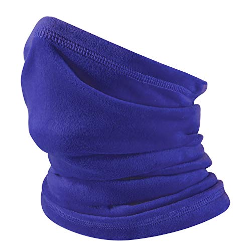 Polar Fleece Neck Warmer - Windproof Winter Neck Gaiter Cold Weather Face Mask For Men Women - 1 Pack - color: 1 Pack Bright Blue