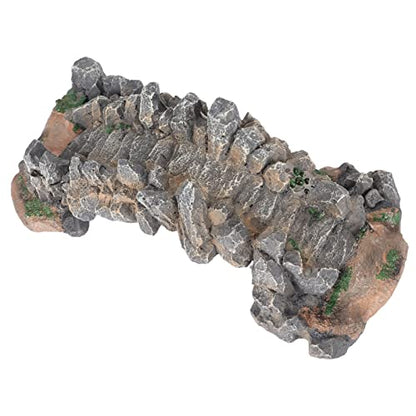 plplaaoo Aquarium Arch Bridge Resin Craft Safe Simulation Fish Tank Ornament for Landscaping Aquariums Fish Tanks Fountains 21x9x7.3cm