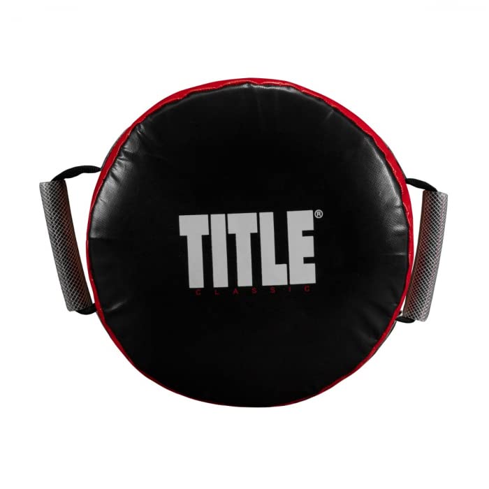 TITLE Boxing Classic Round Punch Shield 2.0, Red/Black - Punch Shield, Target, Coaching Tool, Muay Thai Pad
