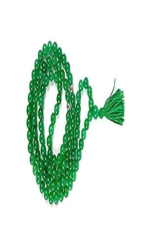 Green Onyx Gemstone Round Smooth 8 mm 99 Beads Islamic Religion Tasbih for Muslim Prayer, Dua, Mala Men Women Chain (Color : Green)