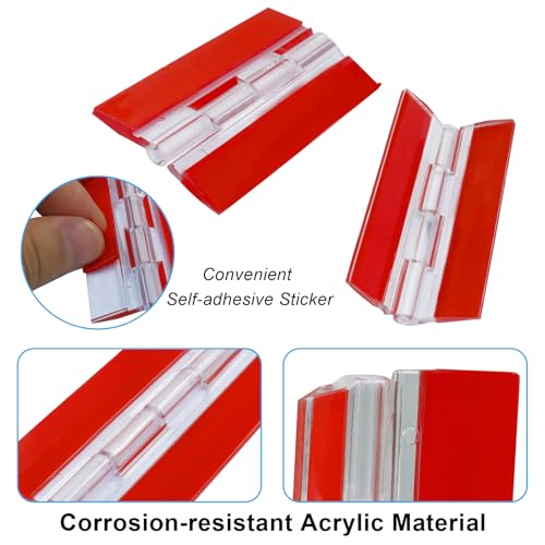 Hitefu Clear Acrylic Hinges, 65x40mm, 4 Pcs | Invisible, Self Adhesive, For Aquarium Lids, Cabinets, Display Stands & DIY Furniture - size: 65mm*40mm