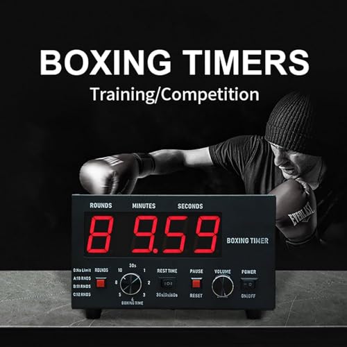 Boxing Interval Timer, Professional Gymnastics Timer with LED Display, Workout Times and Selectable Cycle Reps, Gymnastics Interval Timer,Blue - color: Blue