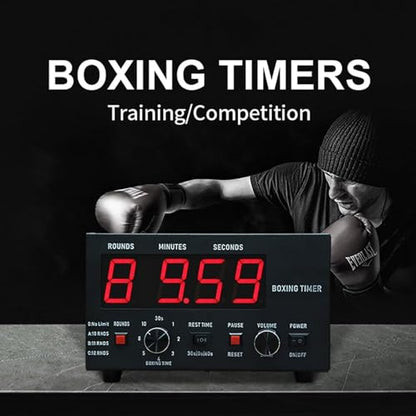 Boxing Interval Timer, Professional Gymnastics Timer with LED Display, Workout Times and Selectable Cycle Reps, Gymnastics Interval Timer,Blue - color: Blue