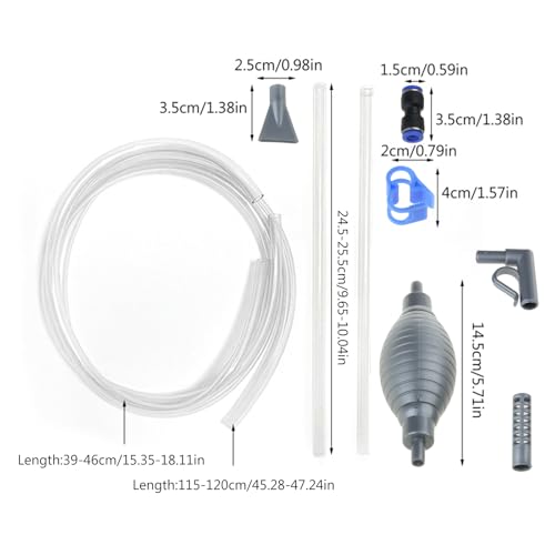 Aquarium Water Change Fish for Siphon Gravels with Long Hose Small Tanks Maintenance Tool