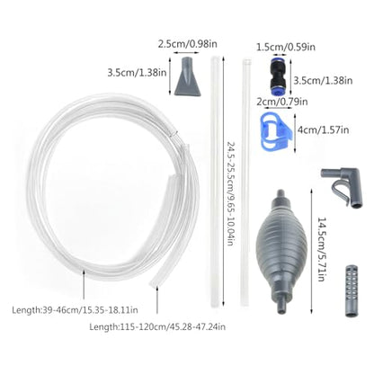 Aquarium Water Change Fish for Siphon Gravels with Long Hose Small Tanks Maintenance Tool
