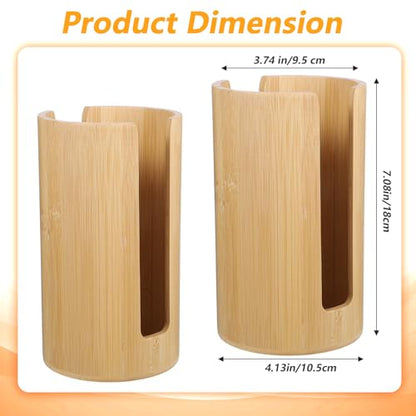 2Pcs Mason Jar Lid Organizer, Bamboo Vertical Storage Holder, Mason Jar Accessories, Bamboo Storage Holder for Home Kitchen Organization & Tumbler Lids (Wide Mouth) - size: Wide Mouth