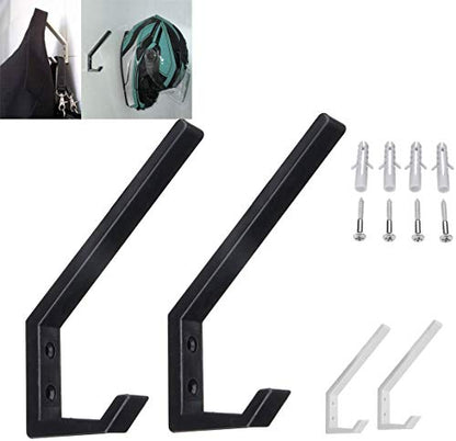 4PCS Helmet Holders Plastic Hanging Hooks Wall Mounted Hangers Hat Glove Bag Shoe Clothes Rack (White-4PC) - color: White-4PC