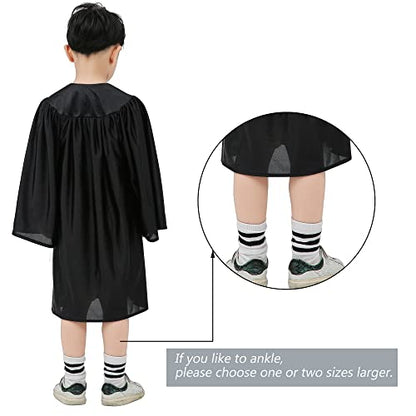 IvyRobes Silky Choir Robes Costume Judge Robes for Kids - color: Black, size: 30