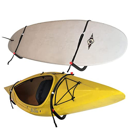 Kayak Storage Racks, Wall Mount Garage Storage Hooks for Kayaks, SUP, Paddle Boards and Surfboards, Heavy Duty Hangers - size: 20.5in-4 Pack