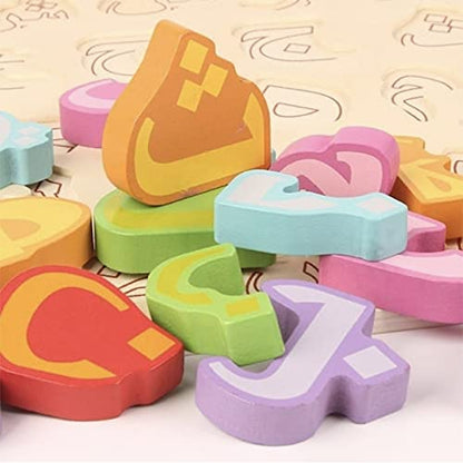 Gudong Children Arabic Alphabet Puzzle Arabic Alphabet Kids Educational Toys Matching Letter Family
