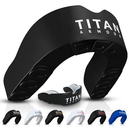 Mouth Guard Boxing, Dual-Layer Boil & Bite Mouthguard, Adult | Premium Dual-Layer | Case Included | Adult & Youth Custom-Fit Mouthpiece | Football, MMA, Hockey, Lacrosse, BJJ, Basketball - color: Black, size: Junior Under 11