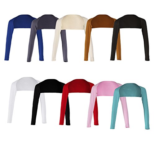 LoveinDIY Full Arm Sleeves Shrug Hijab Ramadan Islamic Stretchy Modal One Piece - color: White