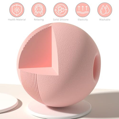VICSKY Myofascial Release Massage Ball with Handles - Trigger Point Ball for Leg, Neck, Foot Pain Relief, Adjustable Strap, Deep Tissue & Muscle Relaxation, Pressure Release Tool (Pink) - color: B: Pink, Single Ball