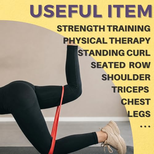 LEZER Resistance Bands - Pull Up Bands for Home Gym Fitness, Stretching, Physical Therapy & Training - Includes Instruction - color: 01 - Yellow