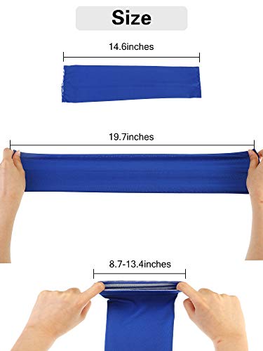 Mudder 9 Pairs Unisex UV Protection Sleeves Arm Cooling Sleeves Ice Silk Arm Sleeves Arm Cover Sleeves - color: Blue