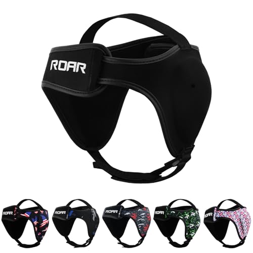 ROAR-INT Wrestling Headgear Men BJJ Ear Guard Protection MMA Grappling Cauliflower Helmet - color: Black (Pack-1)