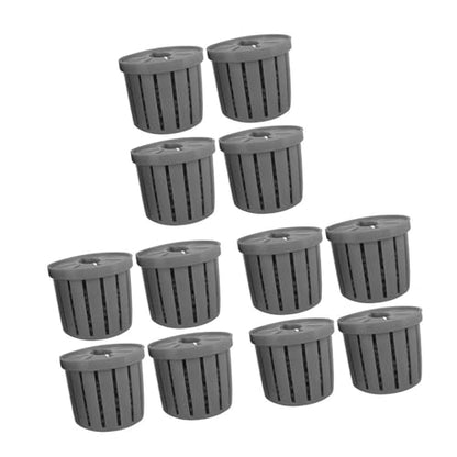 16lots Plant Container Aquariums Planting Basket for Homes and Public Aquariums Water Plant Fixing Basket - color: Gray