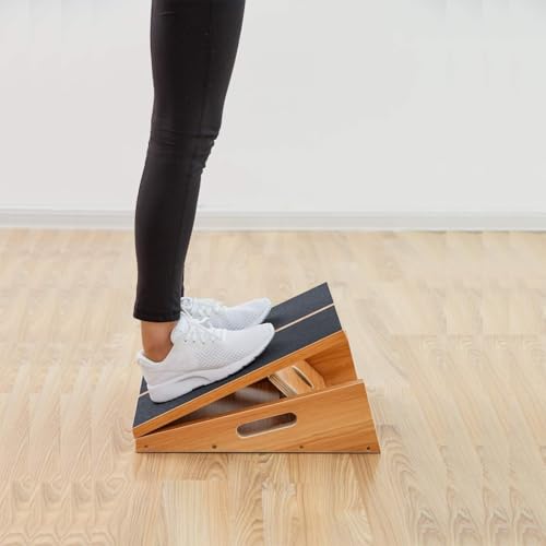 StrongTek Professional Wooden Slant Board, Adjustable Incline Board, and Calf Stretcher, Stretch Board - Extra Side-Handle Design for Portability, Full-Coverage - style: full-coverage