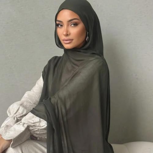 3PC Premium Modal Lightweight Hijab, Fashion Soft Head Scarf Shawl Wraps for Muslim Women Daily Wear - color: Series 4-burgundy/Olive/Dusty Rose